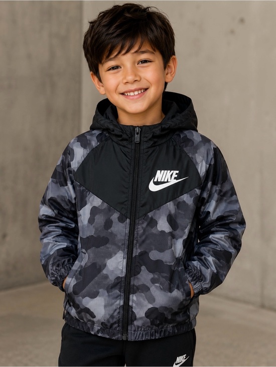 Nike Other - Nike Kids Camo Jacket - Black and Gray